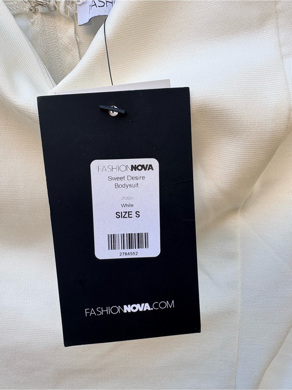 NWT Fashion Nova White Corset Bodysuit Sheer Tulle Straps - Picture 5 of 9